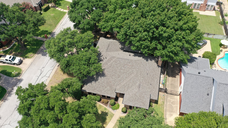 Residential roofing project in a DFW neighborhood